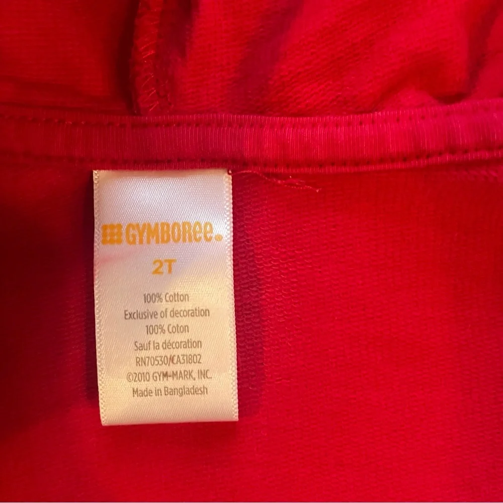 Gymboree Poppy Love Red Hoodie size 2Y